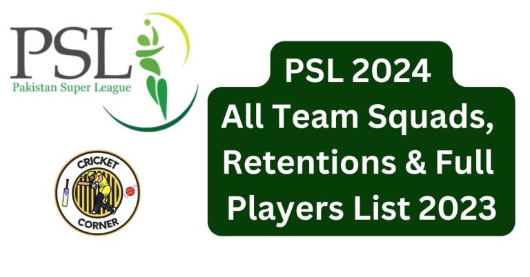 PSL 2024 All Team Squads, Retentions & Full Players List