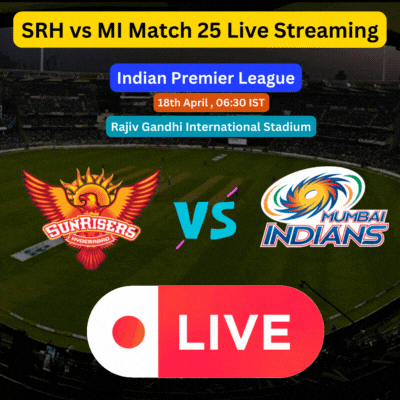 SRH vs MI Match 25 Live Streaming