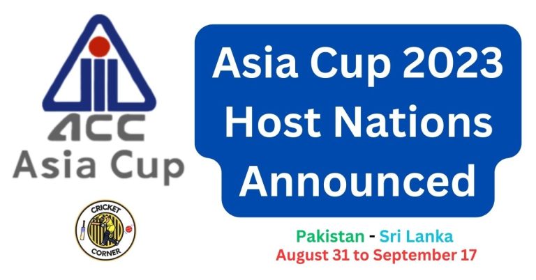 Asia Cup 2023 Host Nations Announced