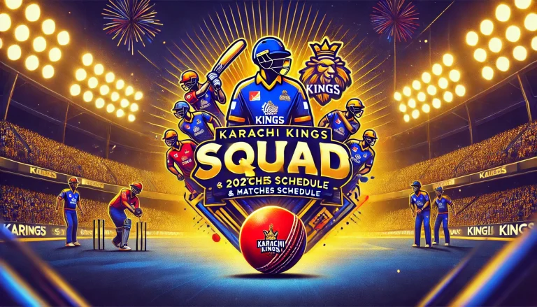 Karachi Kings Squad 2025 & Matches Schedule