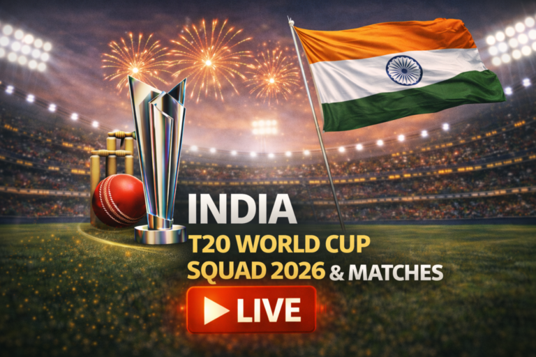 India T20 World Cup Squad 2026 & Matches Schedule 