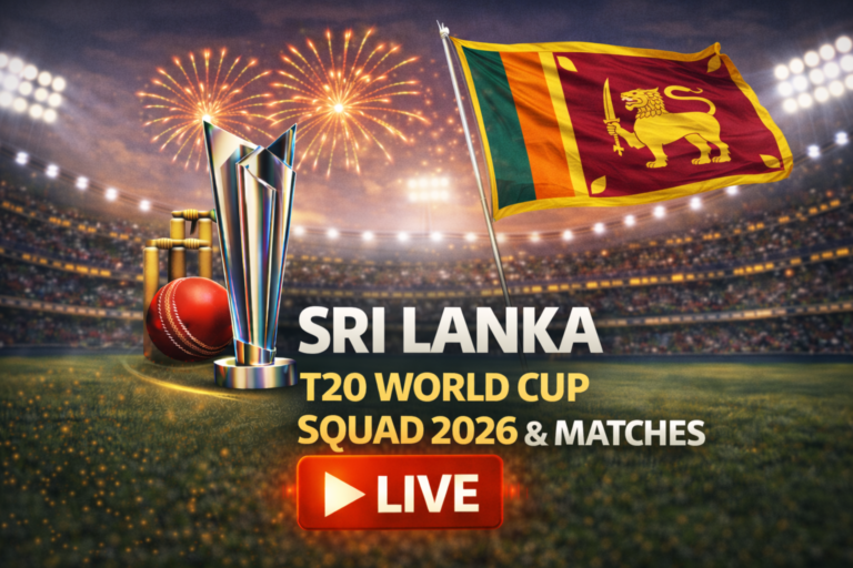 Sri Lanka T20 World Cup Squad 2026 & Matches Schedule 