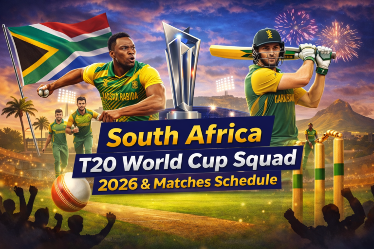 South Africa T20 World Cup Squad 2026 & Matches Schedule 