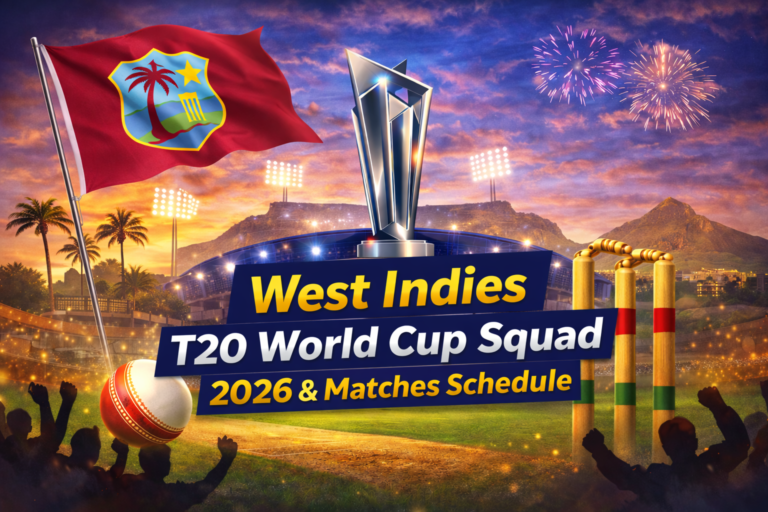 West Indies T20 World Cup Squad 2026 & Matches Schedule